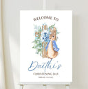 Christening Boy Welcome Sign