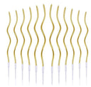 Spiral Cake Candles Gold 6pcs