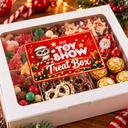 Toy Show stickers, Christmas treat box, sweet box labels, festive stickers
