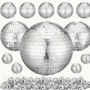 Silver Disco Ball Set 12