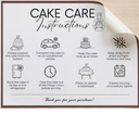 Cake Care Instructions Stickers