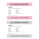 Allergen Advice Stickers